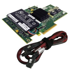 LSI IBM MR SAS 8708E 3Gb/s PCIe x8 RAID Controller +BBU +SAS Cable FRU 43W4297 picture