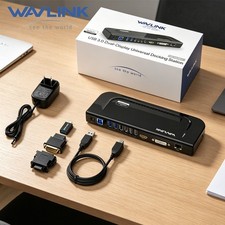 Wavlink USB A/C Dock Laptop Docking Station Displaylink for MAC LENOVO HP DELL picture