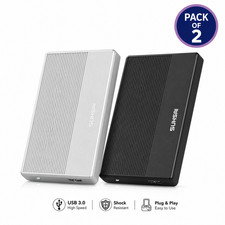 2 Pack 1TB External Hard Drive USB 3.0 Portable HDD for PC Laptop Mac 2TB Total picture