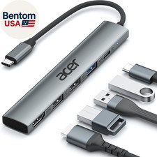 5 in 1 USB C Hub with 4K HDMI, 100W Power Delivery, 3 USB a Data Ports, USB C to picture