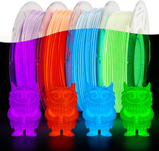 AMOLEN Silk Glow in the Dark Filament Multicolor, Glow Filament Silk Green, Blue picture