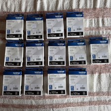 Genuine Brother LC101BK Ink Cartridges Lot Of 13 Exp. 2025/2026/2027 picture