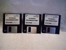 3 Vintage Colonization IBM PC Floppy Disk 3.5