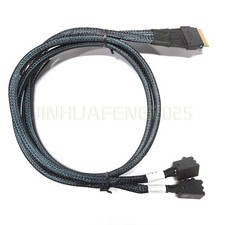 MINI SlimSAS SFF-8654 8i 4.0 to 2X SAS SFF-8643 server connection Cable 70cm picture
