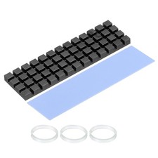 Copper Heatsink 70x20x4mm Thermal Pad Rubber Ring for M.2 SSD PCB 1 Set picture
