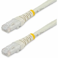 StarTech 100ft CAT6 Ethernet Cable - White Molded Gigabit - 100W PoE UTP 250Mhz picture