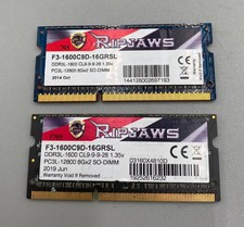 G.SKILL RIPJAWS 16GB (2X8GB) DDR3L-1600 PC3L-12800 F3-1600C9D-16GRSL CL9-9-9-28 picture