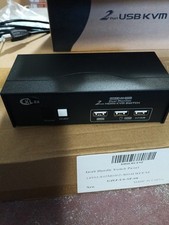 CKLau 4K 60Hz 2 Port KVM USB C HDMI  Switch w/ Audio & Cables, remote 2 PC Share picture