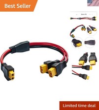 10AWG XT60 Y Splitter Cable, XT60 Female to Dual Male Connector Adapter for S... picture