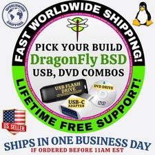 DragonFly BSD | ISO BUILD | DVD, USB + COMBOS | FAST SHIPPING picture