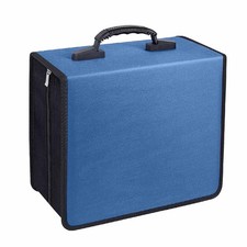 Blue 400 Disc CD DVD Storage Wallet Media Organizer Holder Album Carrying Case picture