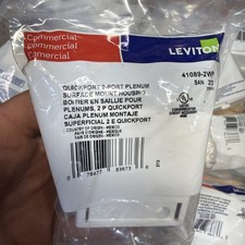 Leviton 41089-2WP QuickPort 2-Port Plenum Surface Mount Box White | 15 Qty Box picture