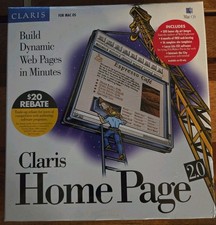 Claris Home Page 2.0 for Mac Brand new,sealed. 1996 picture