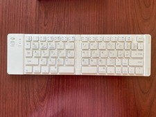 White Foldable Wireless Bluetooth Keyboard Portable Compact Travel Pocket Size picture