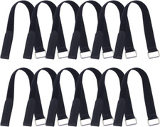 12 Pcs 18x1 Inch Adjustable Hook and Loop Fastening Nylon Strap with Buckle picture