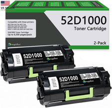 52D1000 Black High Yield Toner Cartridge (2-Pack) Replacement for Lexmark 52D10 picture