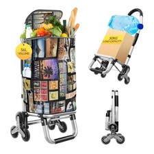 Heavy Duty 3 in 1 Shopping Cart, Foldable Hand Truck with 6 Wheels picture