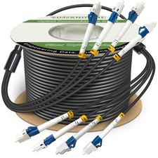 200 Meters 4 Core Industrial TPU LC to LC Outdoor Armored Fiber Optic Cable picture
