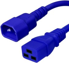 5 PACK LOT 5ft IEC C14 - C19 Blue Power Cord 14AWG 15A/1875W 100-250V 1.5M picture