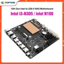 Intel i3-N305 NAS Motherboard 6-Bay 4x i226-V 2.5G 2*NVMe DDR5 Mini ITX Router  picture