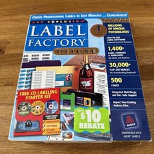 2003 Art Explosion Label Factory Deluxe v3.0 • PC Software In Box With Manual picture