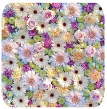 FLORAL FLOWERS PINK GREEN WHITE THEMED MOUSEPAD MOUSE PAD THICK 9