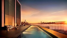 Landscape new york city cityscape usa Custom Gaming Mat Desk picture