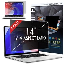 2 PCS 14 Inch Laptop Privacy Screen Filter 169 310x174mm Anti Glare UV Blue picture