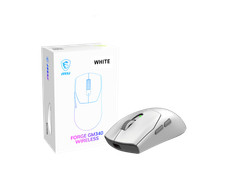 MSI FORGE GM340 Wireless Gaming Mouse - White, PixArt PAW3311 12K DPI, Tri-Mode picture