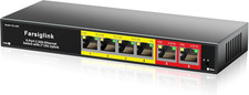 10Gb Unmanaged Ethernet Switch, 6 Port Network Switch 4 X 2.5G + 2 X 10G RJ45, P picture