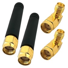 2dBi Short Wireless Antenna RP-SMA Male 2.4G 5GHz WiFi BT Network Angled Adapter picture