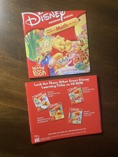Disney Learning Ready for Math Winnie the Pooh, Ages 3-6 1997 PC CD-Rom Manual picture