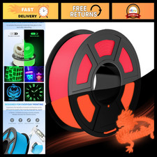 Glow in the Dark PLA 3D Printer Filament 1.75mm 1.1kg - Red, High Quality, Eco-F picture