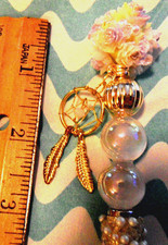 Decorated Stylus/Ballpoint pen* Faux Pearl bd & Dangling Dream Catcher picture
