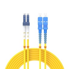 LC/UPC-SC/UPC Single-Mode Fiber Optic Cable 15M 50ft OS2 Duplex 9/125um picture
