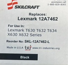 Lexmark 12A7462 High Yield Black Toner for T630, T632, T634,X630, X632,X634 picture