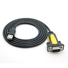 5Ft USB to RS232 Serial Adapter DB9-Male/ Thumbscrew, Prolific PL2303TA Chipset. picture