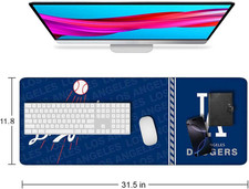 LA Dodgers Desk Mat Large XL Gaming Mousepad 31.5