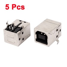 5 Pcs 90 Degree USB-B Type Right Angle PCB Socket Female Connector picture