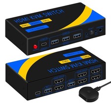 DP HDMI KVM Switch 2 Monitors 2 Computers Display Port picture