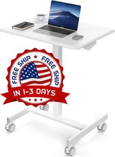 Escritorio Con Ruedas Portatil Ajustable Mesa Para Laptop, Computadora NEW US. picture