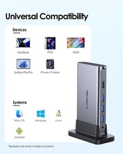 LENTION USB C Docking Station with 100W PD, 4K HDMI, Gigabit Ethernet(D53) picture