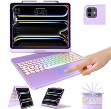 TQQ iPad Pro 13-inch Case with Keyboard (M5 2025 / M4 2024), iPad Pro (purple) picture