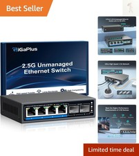 6 Ports 2.5Gb Unmanaged Ethernet Switch with 4* 2.5G Base-T Ports, 2* 10G SFP... picture