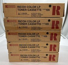 Lot of (5) Ricoh 885372 Toner Cassette Type 105 Black Genuine picture