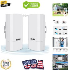 2-Pack 300Mbps Wireless Bridge, Outdoor CPE WiFi Kit Point to Point Wireless ... picture