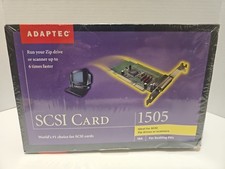 Adaptec SCSI Card 1505 For Desktop PCs 1997 Zip Drive Scanner 6x Faster Sealed picture