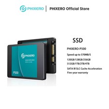 PHIXERO 128GB SATA SSD 3D NAND Internal SSD 2.5 Inch SATA III UP To 550MB/s picture