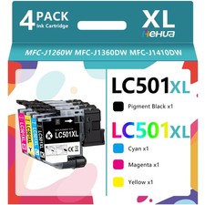 4PK LC501XL Ink Cartridges for Brother MFC-J1260DW MFC-J1360DW MFC-J1410DW picture