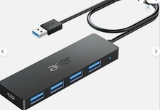 Acer USB Hub 4 Ports, Multiple USB 3.0 Hub, USBA Splitter for Laptop with Typ... picture